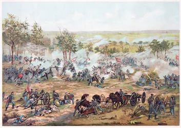 Battaglia di Gettysburg, pub. Kurz und Allison, 1891